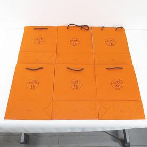 エルメス HERMES 12枚セット 紙袋 ショッパー ショップ袋 純正 付属品 ロゴ オレンジ系 その他