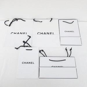 シャネル CHANEL 15枚セット 紙袋 ショッパー ショップ袋 純正 付属品 ロゴ デザイン違い サイズ違い 白系 ホワイト その他