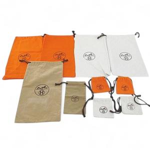 エルメス HERMES 12枚セット 保存袋 収納袋 巾着 純正 付属品 ロゴ デザイン違い サイズ違い オレンジ系 その他