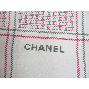 シャネル CHANEL スカーフ 大判 チェック ココマーク CC ベージュ系  レディース