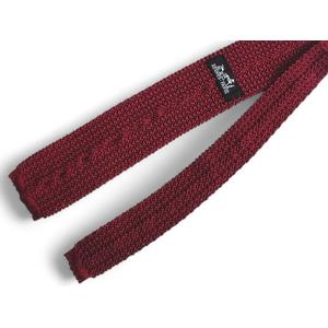 エルメス HERMES ニットタイ ネクタイHロゴ 刺繍 ソリッド シルク メンズ レディース