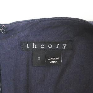 セオリー Theory ノースリーブ ワンピース 膝丈 フレア 0 紺系
