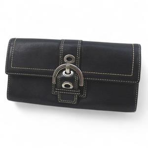 コーチ COACH ソーホー ロングウォレット 長財布 ベルトデザイン ブラック 黒系 レザー レディース