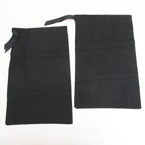 シャネル CHANEL シューズ パンプス 保存袋 靴袋 2枚セット 布 巾着 黒系 ブラック ロゴ プリント レディース
