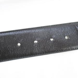 グッチ GUCCI インターロッキングG 太ベルト GG 65・26 036 194 0979 イタリア製 レザー 黒系 ブラック トップ式 バックル 小物 レディース