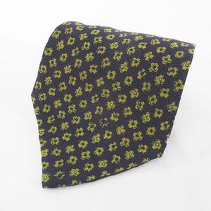 ミラショーン mila schon 花柄 フラワー ネクタイ レギュラータイ 紺系 ネイビー イタリア製 毛 ウール メンズ