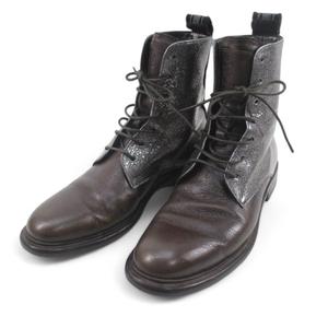 ブルネロクチネリ BRUNELLO CUCINELLI ショートブーツ レースアップ バイカラー ラメ 37 イタリア製 レディース