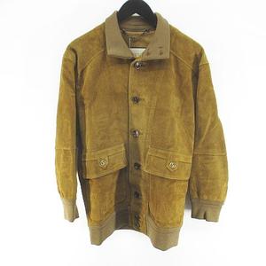 グッチ GUCCI マイクロホール スウェード パンチング ジャケット レザージャケット 羊革 GG 44 茶系 ブラウン イタリア製 メンズ