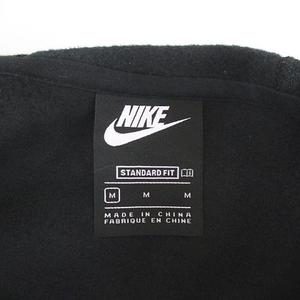 ナイキ NIKE スポーツウェア スウェット パーカー ジャケット M 黒系 ブラック ジップアップ ロゴ 刺繍 リブ 裏起毛 レディース