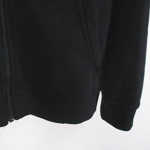 ナイキ NIKE スポーツウェア スウェット パーカー ジャケット M 黒系 ブラック ジップアップ ロゴ 刺繍 リブ 裏起毛 レディース