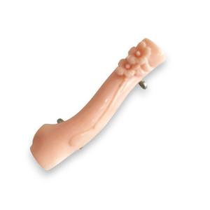 珊瑚 花彫図 帯留め コーラル アクセサリ ヴィンテージ レディース