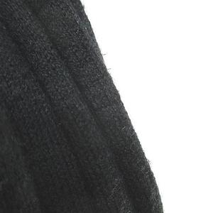 ラブレス LOVELESS 長袖 ニット セーター 34 黒系 ブラック アシンメトリー リブ 毛 ウール 無地 レディース