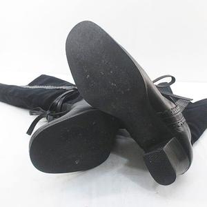 ピンクハウス PINK HOUSE ロングブーツ リボン レザーレース S