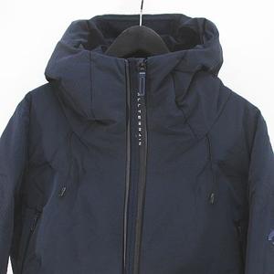 デサント DESCENTE 水沢ダウン ダウンジャケット M 紺系 ネイビー ジップアップ ロゴ 裏地 メンズ