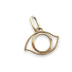 エルメス HERMES キュリオジテ チャーム 目 ゴールドカラー アイ