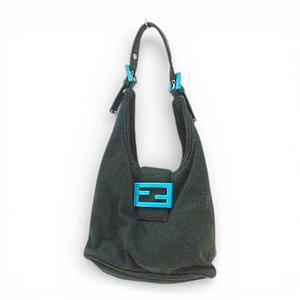 フェンディ FENDI 2354 26686 009 ニット ジャージー マンマバケット ワンショルダー セミショルダー ハンドバッグ 深緑 モスグリーン  レディース