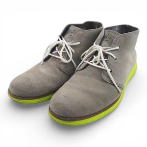コールハーン COLE HAAN LUNARGRAND CHUKKA ルナグランド チャッカブーツ サンドグレー イエローソール 9M スエード  メンズ