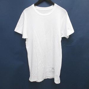 メゾンマルジェラ 10 Maison Margiela 10 半袖 Tシャツ カットソー 48 白系 ホワイト イタリア製 プリント メンズ