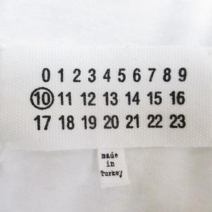 メゾンマルジェラ 10 Maison Margiela 10 半袖 Tシャツ カットソー 48 白系 ホワイト イタリア製 プリント メンズ
