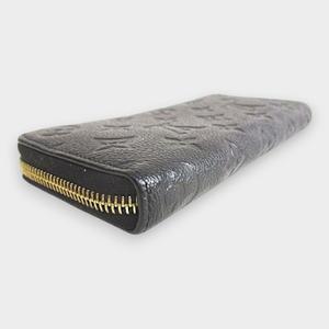 ルイヴィトン LOUIS VUITTON モノグラム アンプラント ポルトフォイユ クレマンス M60171 ラウンドファスナー レザー ノワール ブラック 長財布 ゴールド金具 メンズ レディース
