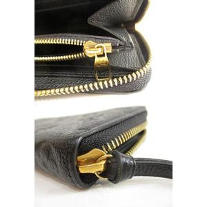 ルイヴィトン LOUIS VUITTON モノグラム アンプラント ポルトフォイユ クレマンス M60171 ラウンドファスナー レザー ノワール ブラック 長財布 ゴールド金具 メンズ レディース