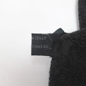 プラダ PRADA MILANO 長袖 カシミヤ ニット セーター 48 灰系 ダークグレー 無地 タートルネック リブ イタリア製 メンズ