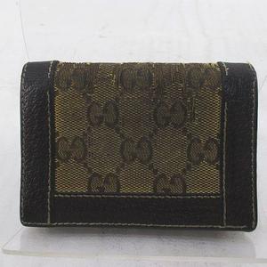 グッチ GUCCI 154165 203437 GG キャンバス カードケース 名刺入れ ブラウン 茶系 キャンバス レザー メンズ レディース