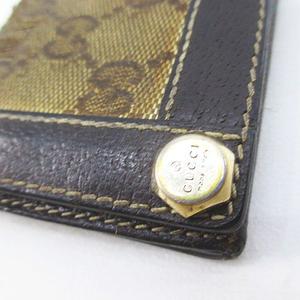 グッチ GUCCI 154165 203437 GG キャンバス カードケース 名刺入れ ブラウン 茶系 キャンバス レザー メンズ レディース