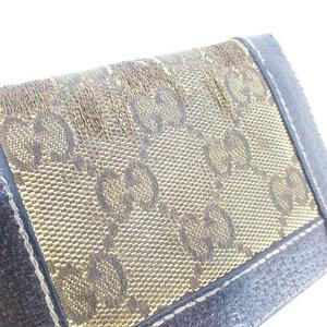 グッチ GUCCI 154165 203437 GG キャンバス カードケース 名刺入れ ブラウン 茶系 キャンバス レザー メンズ レディース