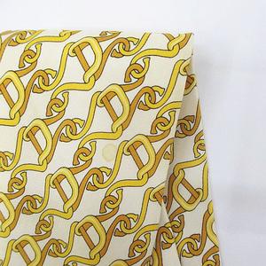 グッチ GUCCI シルク ネクタイ チェーン柄 ベージュ系 イタリア製 ファッション小物 メンズ