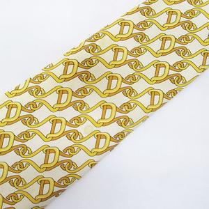 グッチ GUCCI シルク ネクタイ チェーン柄 ベージュ系 イタリア製 ファッション小物 メンズ