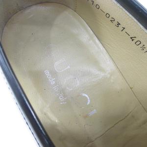 グッチ GUCCI ペニーローファー 40.5E ブラック 黒系 レザー イタリア製 メンズ