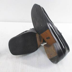 グッチ GUCCI ペニーローファー 40.5E ブラック 黒系 レザー イタリア製 メンズ