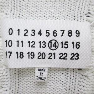 メゾンマルジェラ 14 Maison Margiela 14 S50HA0418 長袖 ニット セーター S 白系 ホワイト イタリア製 ケーブル編み メンズ