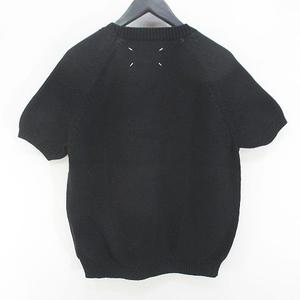 メゾンマルジェラ 14 Maison Margiela 14 S50GP0131 S16571 半袖 サマーニット セーター S 黒系 ブラック リブ 無地 メンズ