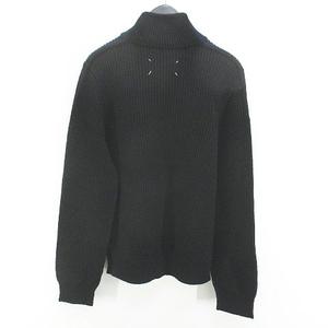 メゾンマルジェラ 10 Maison Margiela 10 20AW SWITCH ZIP CARDIGAN S50GP0223 S17376 スイッチ ジップアップニットカーディガン  S 紺系 ネイビー バイカラー イタリア製 ジップアップ 毛 ウール 無地 メンズ
