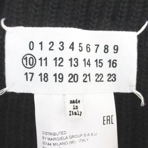 メゾンマルジェラ 10 Maison Margiela 10 20AW SWITCH ZIP CARDIGAN S50GP0223 S17376 スイッチ ジップアップニットカーディガン  S 紺系 ネイビー バイカラー イタリア製 ジップアップ 毛 ウール 無地 メンズ