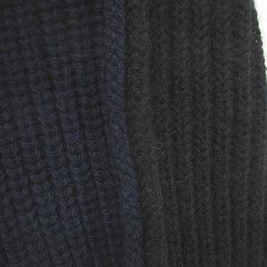 メゾンマルジェラ 10 Maison Margiela 10 20AW SWITCH ZIP CARDIGAN S50GP0223 S17376 スイッチ ジップアップニットカーディガン  S 紺系 ネイビー バイカラー イタリア製 ジップアップ 毛 ウール 無地 メンズ