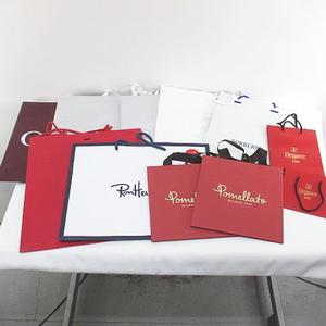 グッチ GUCCI 11枚セット 紙袋 ショッパー ショップ袋 純正 付属品 ロゴ デザイン違い サイズ違い バーバリーズ Burberrys / ポメラート POMELLATO / オメガ OMEGA / ロンハーマン Ron Herman / エレガンス Elegance 赤系 レッド 