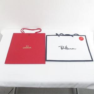 グッチ GUCCI 11枚セット 紙袋 ショッパー ショップ袋 純正 付属品 ロゴ デザイン違い サイズ違い バーバリーズ Burberrys / ポメラート POMELLATO / オメガ OMEGA / ロンハーマン Ron Herman / エレガンス Elegance 赤系 レッド 