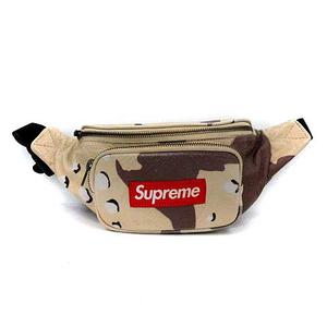 シュプリーム SUPREME 17SS レザー ウエストバッグ デザートカモ  
