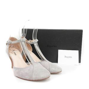 レペット Repetto ミュール サンダル ストラップ ラメ スエード 38 1/2