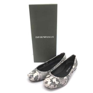 エンポリオアルマーニ EMPORIO ARMANI 35 パンプス フラット パイソン 