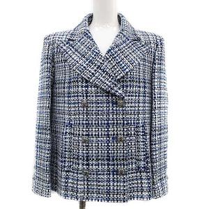 シャネル CHANEL 20SS サイズ42 XL ジャケット ツイード ダブル ココ