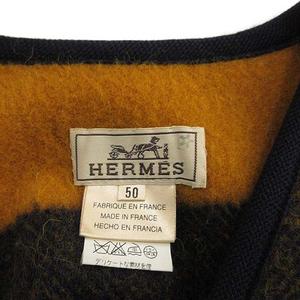 エルメス HERMES ロカバール ベスト ウール ボーダー ソルド品 50 L 