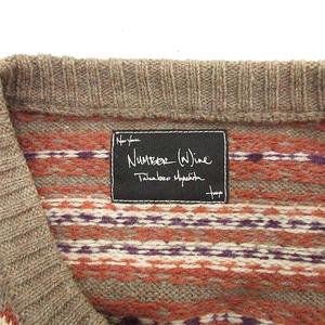 ナンバーナイン NUMBER (N)INE カーディガン ニット 長袖 ジップアップ