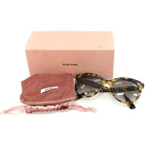 ミュウミュウ miumiu サングラス べっ甲柄 54□19 140 茶