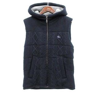 BURBERRY フード付きネイビーベスト メンズ