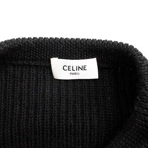CELINE ニット CELINE (セリーヌ) カシミヤ混 ワンポイント クルーネック