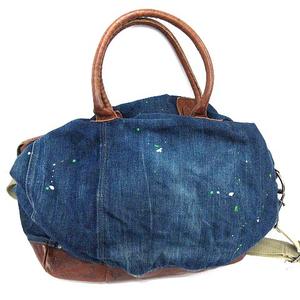 ディーゼル DIESEL ボストンバッグ デニム ペイント 2WAY ショルダー 